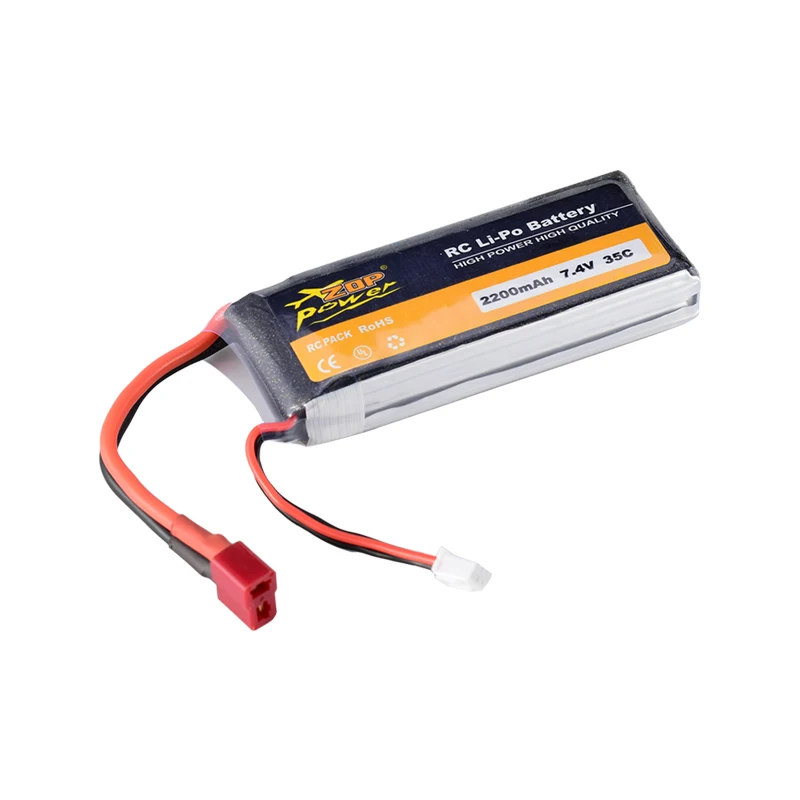 ZOP Power 7 4 В 2200 мАч 35C 2S Lipo батарея с Т образным разъемом перезаряжаемая Замена для RC