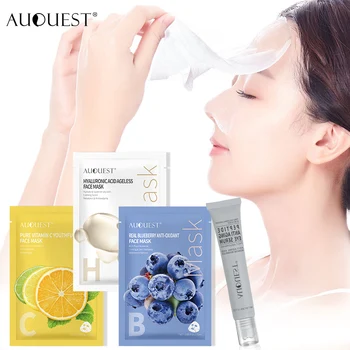 

AuQuest Face Care Kits Face Mask Set Anti Aging Wrinkle Eye Cream Skin Moisturizing Remove Eyebag Under Eyes Hydrating Skin Care