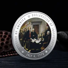 

Spot American Declaration of independence commemorative coin custom Commemorative Medallion Challenge Coin crafts Collection