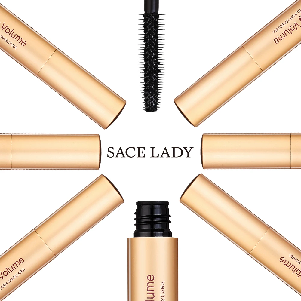 SACE LADY Professional водостойкая Черная тушь волокна ресницы тушь с шелковым волокном толстые черные ресницы наращивание ресниц макияж глаз