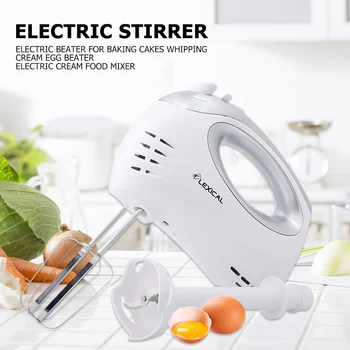 

200W Hand Electric Egg Beater Stainless Steel Food Milk Blender Processor Whipped Cream Butter Frother Foamer 18x14cm