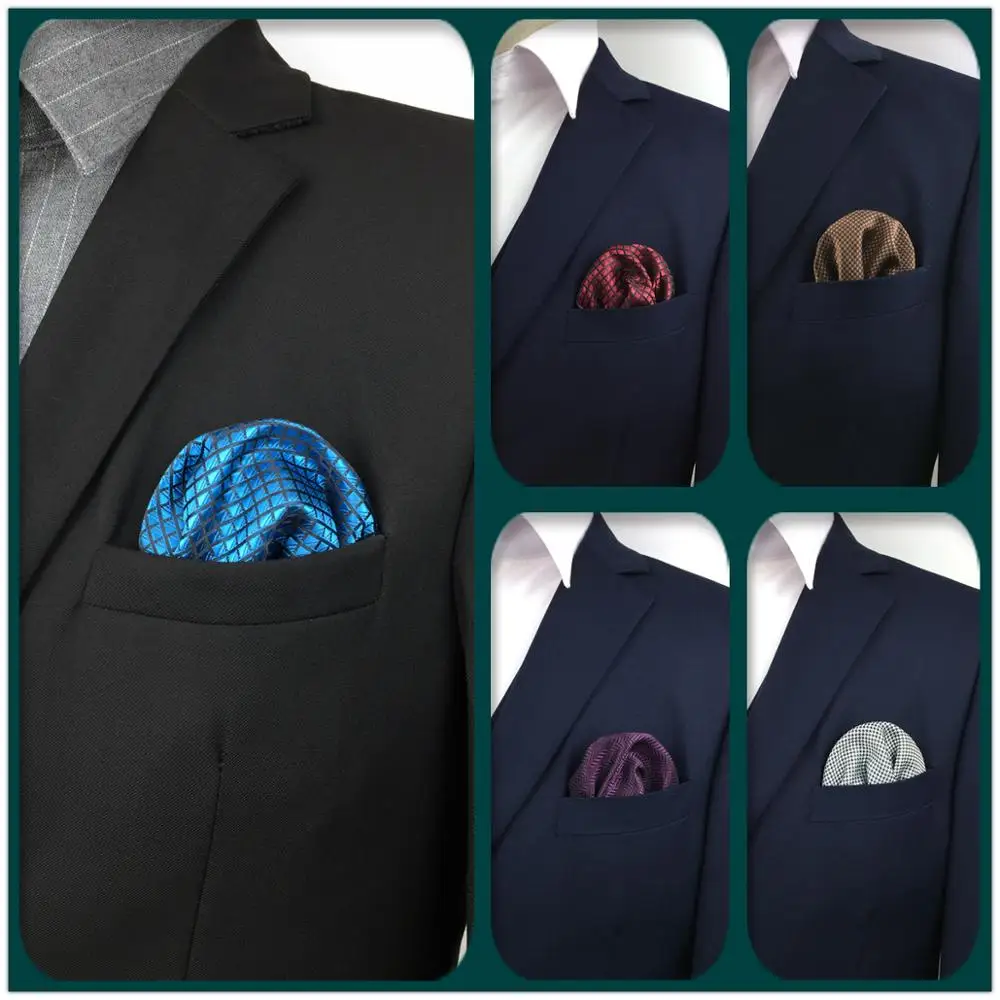 

UH27 Solid Brown Mens Pocket Square Classic Handkerchief Silk