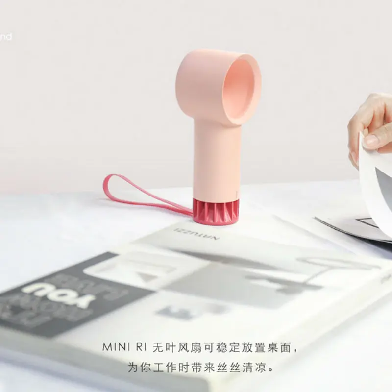

New Style Zero9 Bladeless Fan Mini Hand-Held Desktop Mute USB Charging Burnes Portable Students Fan