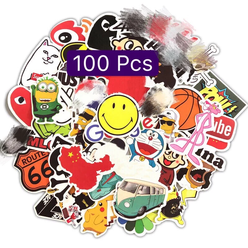 100 PCS Rock Sticker Music Retro Band Graffiti JDM Stickers Skateboard Car Snowboard to DIY Guitar Motorcycle Laptop Luggage