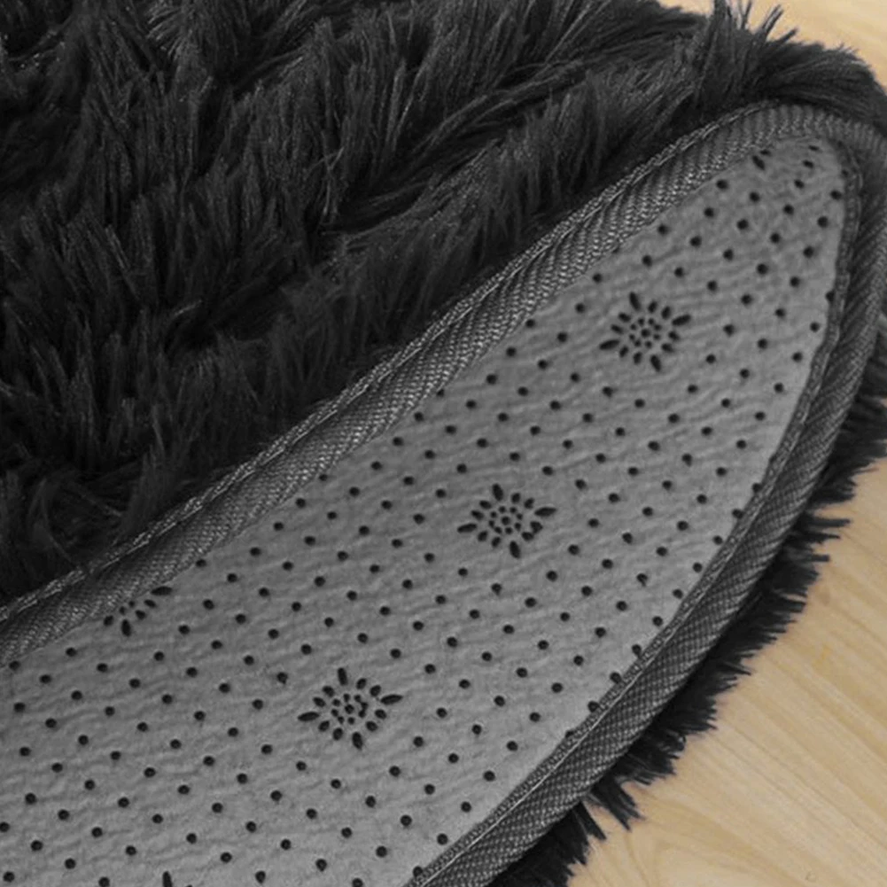 NEW 120cm Round Velvet Floor Rug Anti-Slip Carpet Door Pad Mat Indoor Bedside Decor
