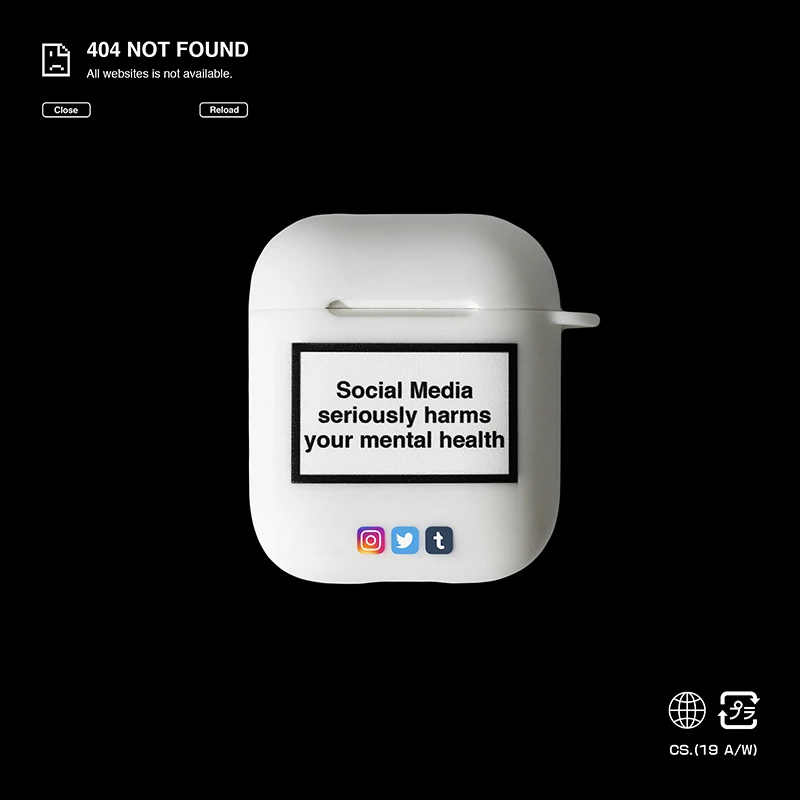 Instagram Social медиа, силиконовый беспроводной чехол для зарядки наушников Apple AirPods 1 2, чехол для гарнитуры с Bluetooth