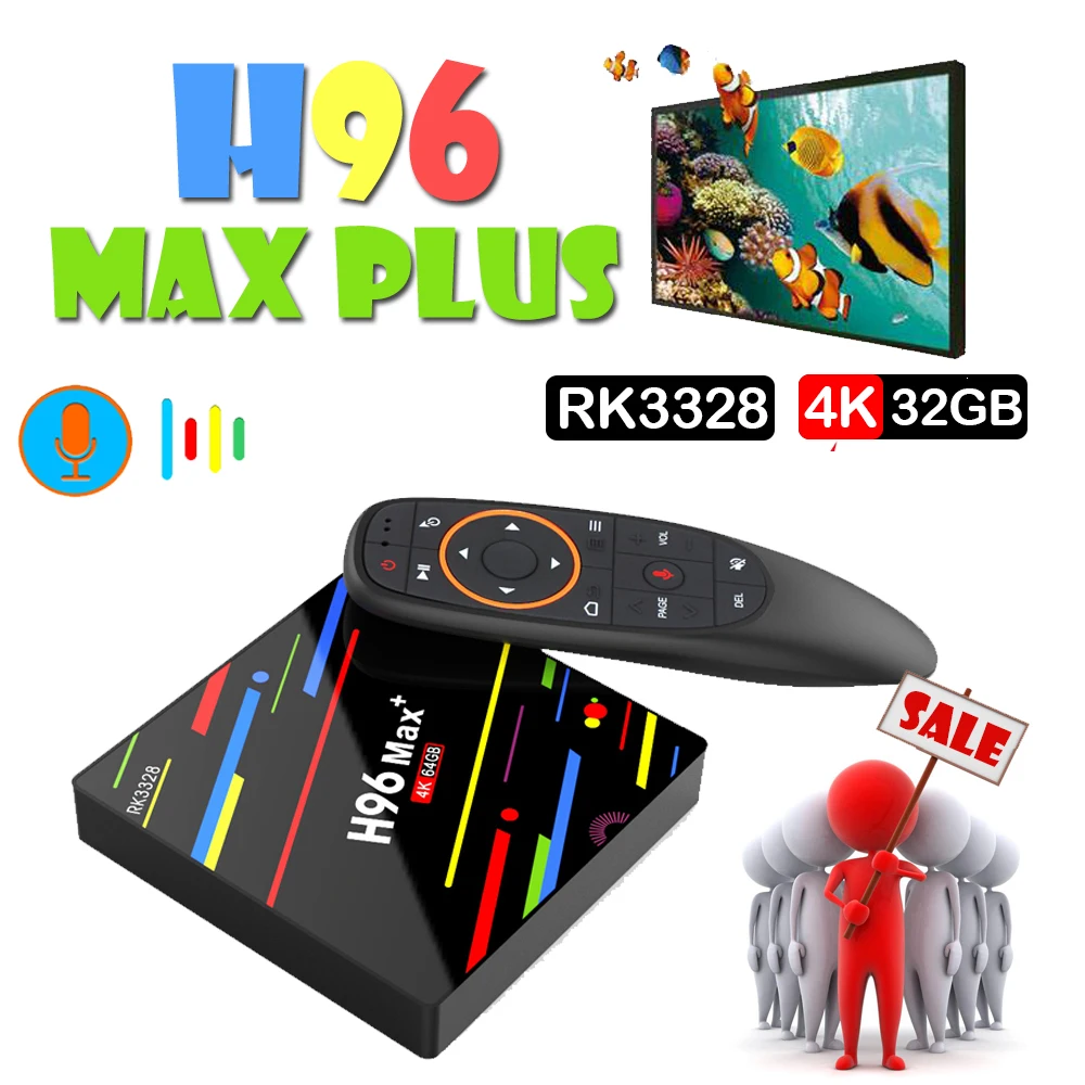 

Smart Set Top Box H96 Max Plus Tv Box Android 8.1 4 Gb 64 Gb Rk3328 Quad Core 5G Wifi 4 K H.265 Media Player H96 Pro H2 P