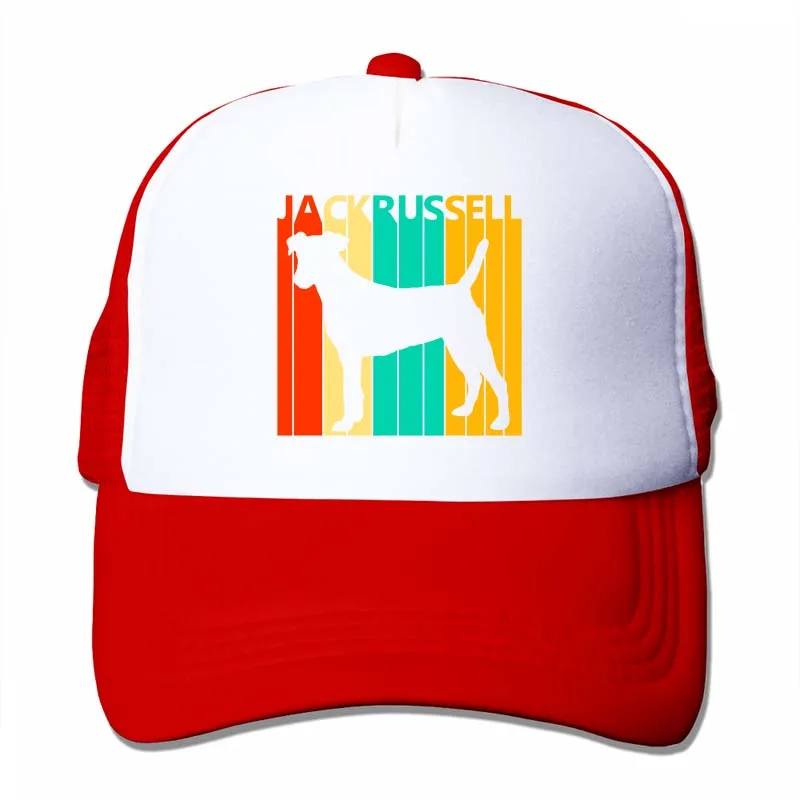 Jack Russell Terrrier, Ретро стиль, Jack Russell Terrrier, подарок для собаки#1332, бейсболка для мужчин и женщин, кепка для водителя грузовика, Регулируемая Кепка - Цвет: 4-Red