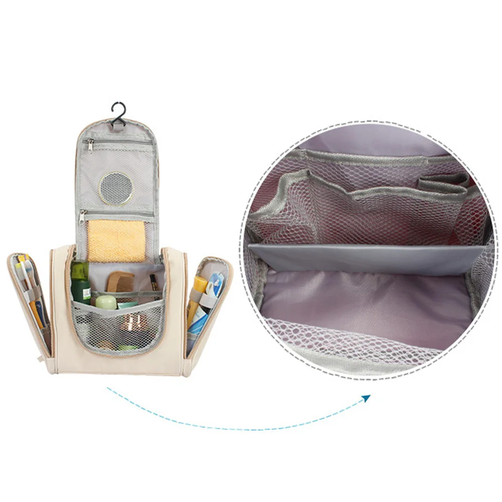New Portable Cosmetic Toiletry Bag Makeup Pouch Hanging Organizer Bag Waterproof