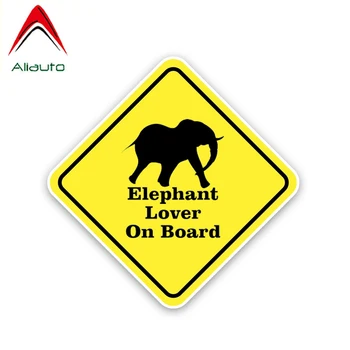 

Aliauto Warning Car Sticker Elephant Lover on Board Decoration PVC Waterproof Sunscreen Cover Scratch Decal,13cm*13cm