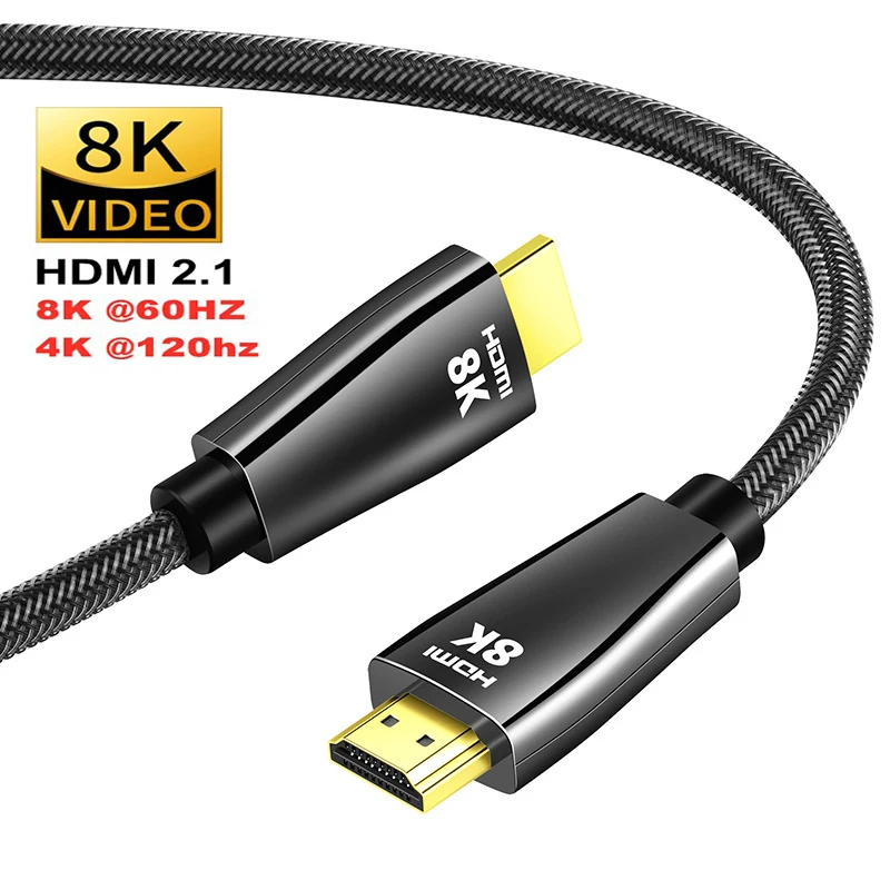 

HDMI 2.1 Cables 8K 60Hz 4K 120Hz 48Gbps bandwidth ARC MOSHOU Video Cord for Amplifier TV High Definition Multimedia Interface