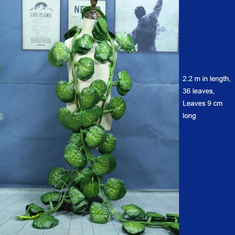 2.3M Artificial Ivy green Leaf Garland Plants Vine Fake Foliage Flowers Home Decor Plastic Flower Rattan string | Дом и сад