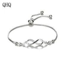 QHQ браслеты с буквами, браслеты, персонализированный браслет с подвесками, цепочка, женские манжеты, аксессуары, ювелирные изделия, кристалл, натуральный камень, Богемия