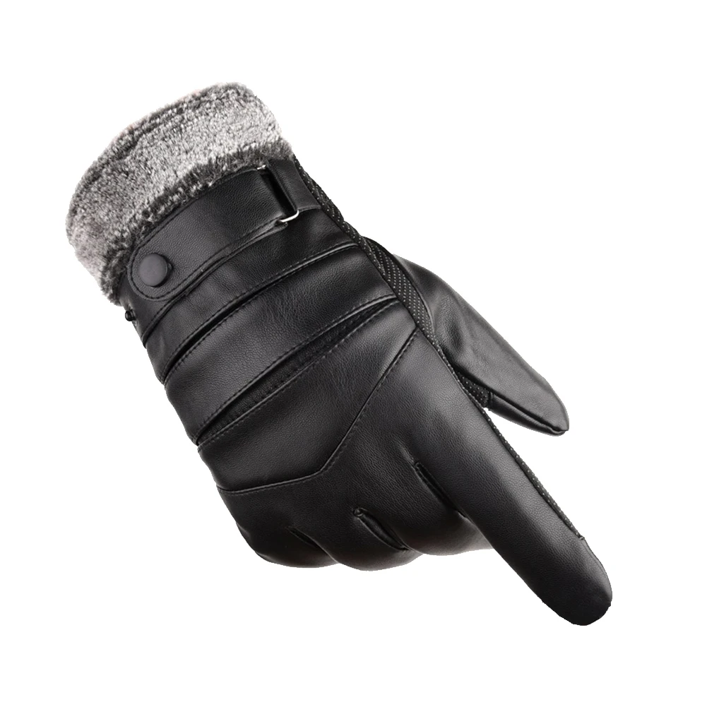 Велосипедные перчатки для альпинизма, для путешествий, регулируемые, на запястье, для улицы, противоскользящие, зимние, из искусственной кожи, для катания на лыжах, ветрозащитные, теплые, водонепроницаемые
