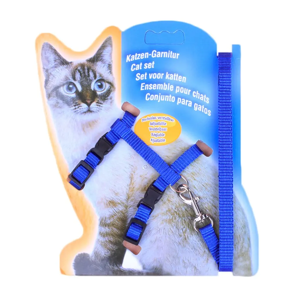 Cat Leash Chest Strap I shaped Vertical Bar Breathable Mesh Adjustable