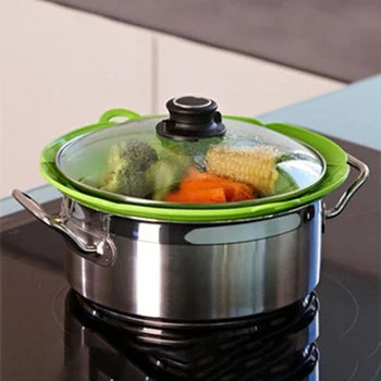 

Anti-overflow Lid Prevent Overflowing Soup Protect The Chef Practical Silicone 26*28cm Kitchen Cooking Gadget