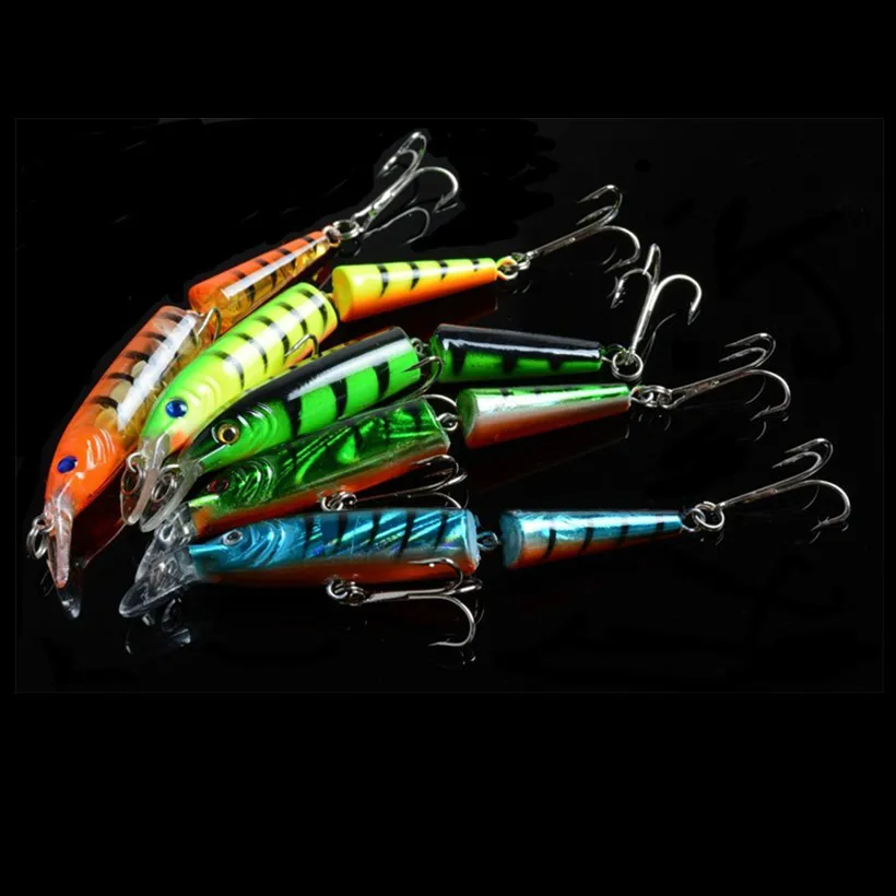 

5Pcs/Lot 10.5cm/9.6g Robotic Multi Jointed Fishing Lure Hard Bait Lifelike Artificial Wobblers 2 Sections Crankbaits Swim Bait