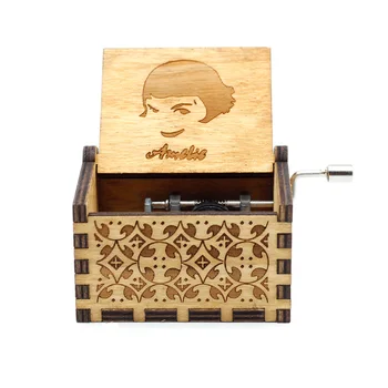 

Vintage Carved Wooden Music Box You Are My Sunshines Fly Me To The Moon Moon River Personalized Music Box Wedding Decoration