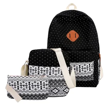 

new Women Backpack Canvas Backpacks Ethnic Style Outing Travel Bag Student schoolbags female pouch рюкзак женский 4 color daily