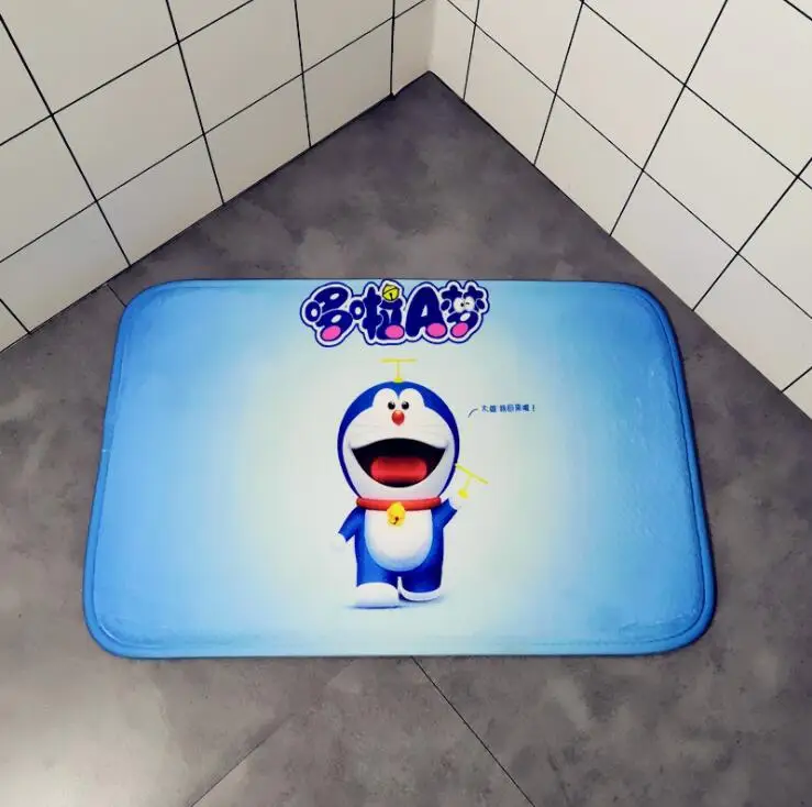 Синий Мультфильм Doraemon плюшевый коврик для ног коврик для двери ковер плюшевая игрушка 3032 - Цвет: Синий