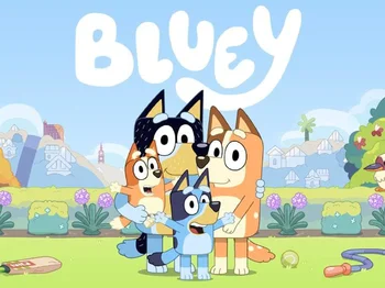 

7x5FT Sheepdog Bluey Green Garden City Skyline Custom Photo Studio Backdrop Background Vinyl 220cm x 150cm