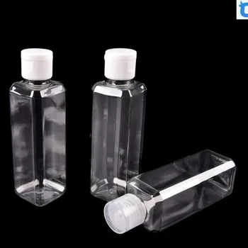 

100ml portable transparent plastic empty square bottle travel cosmetic container accessories