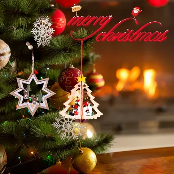

Small Wooden Christmas tree ornaments Add Set of Mix Christmas Wooden Pendants Ornaments Creative Wood Craft Xmas Tree Ornament