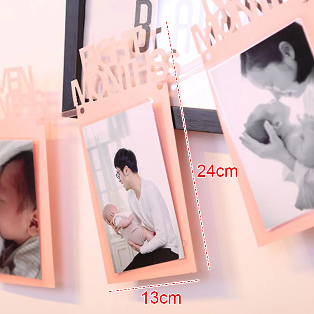Душ флаг день рождения флаги висящий баннер креативный красивый 1-12 месяцев бумажная Рамка для фотографии для дома приспособления для декора вечеринки DIY