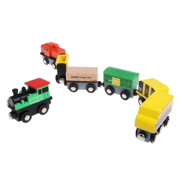 

12Pcs Wooden Magnetic Tank Mini Trains Toy Kids Gifts Board Game Funny Creative