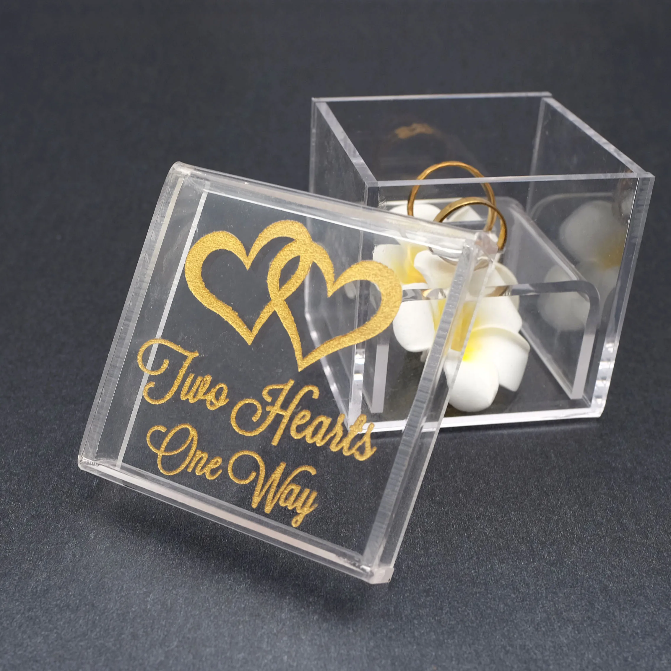 

Personalized Acrylic Wedding Ring Box,Engraved Acrylic Box,Clear Acrylic Ring Box,Ring Bearer Box