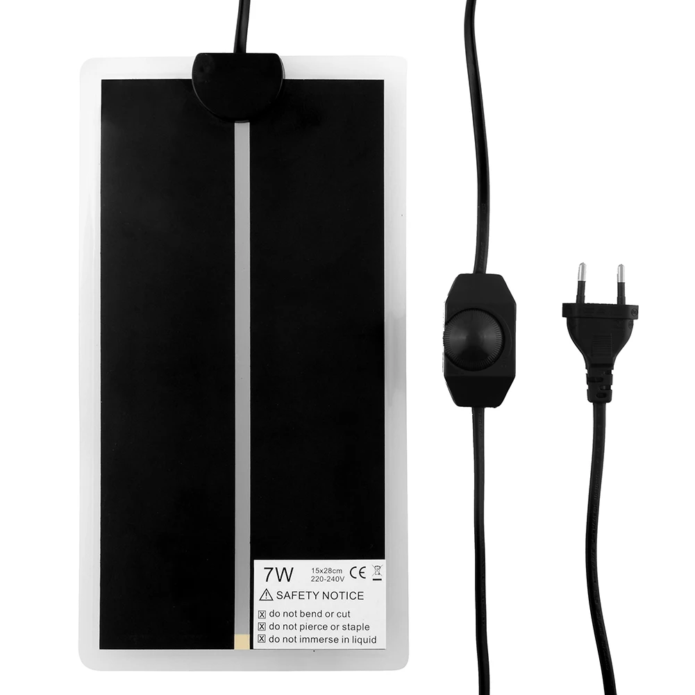 7W 220~ 240V Регулируемый температурный обогреватель для аквариума кровать подушка для животных мягкая вилка ЕС