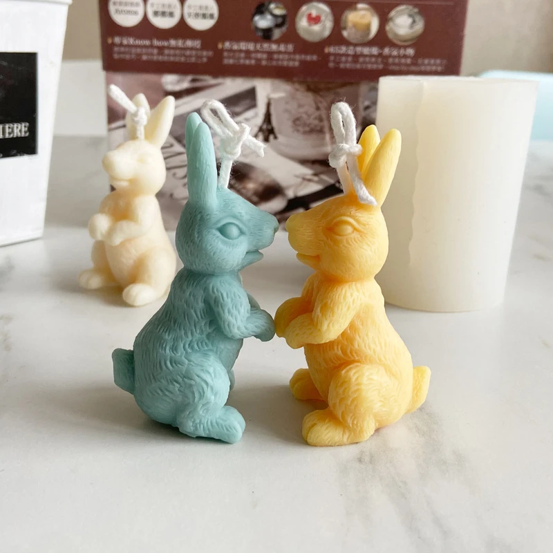 シリコン製の動物の形をしたかわいいウサギ型 キャンドル 家の装飾用 ケーキ型 Aliexpress