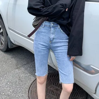 

Woman Shorts Jeans Skinny Jeans 2020 Spring Summer For Clothes Wide Leg Denim Clothing Black Streetwear Fashion Vintage Pants