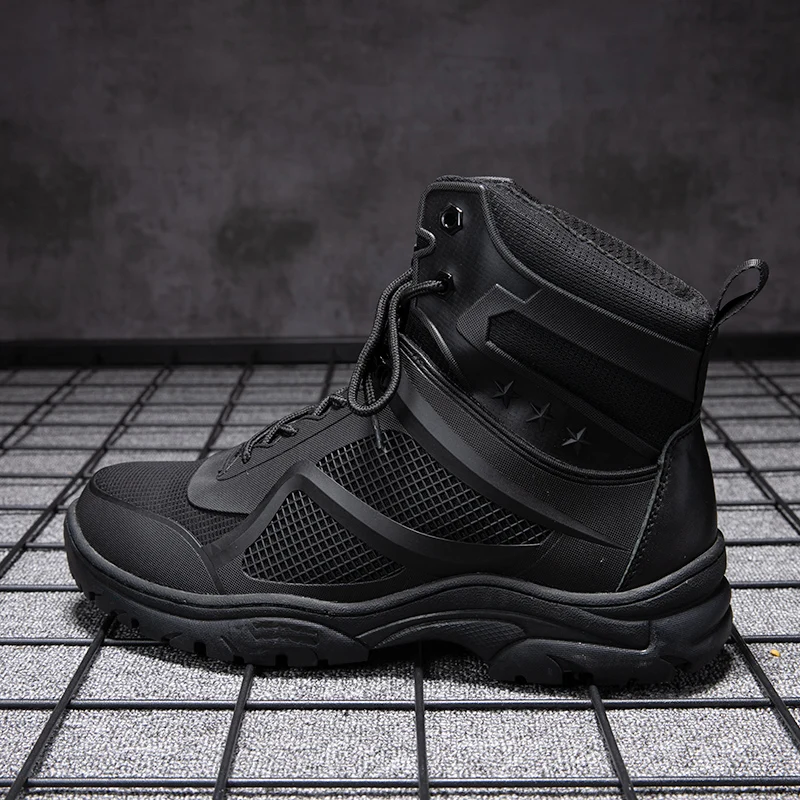 Hot Sell Military Combat Boots Men Big Size Army Shoes Military Tactical Boots Black Anti Slip Outdoor Trekking Shoes Men
