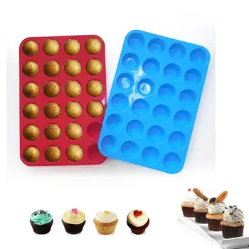 

24 Cavity Silicone Mini Circle Donuts cake Mold Chocolate Biscuit Cake Cupcake Doughnut Mould Home Baking Dessert Kitchen tools