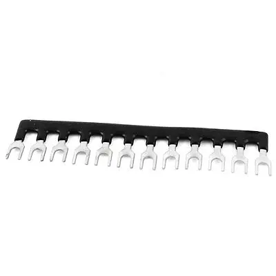

Black 600V 25A 12 Postions Pre Insulated Fork Type Terminal Barrier Stripe