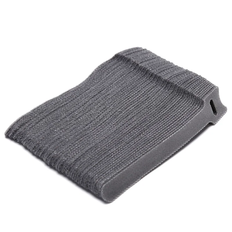 50pcs gray Органайзер прочный горячая распродажа 50 шт многоразовый нейлоновый ремешок крюк и петля кабельные стяжки аккуратные - Цвет: 50pcs gray