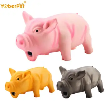 

Cute Pig Grunting Squeak Latex Pet Chew Toys Pet Teasing Squeak Sound Funny Toys Dog Squeaker Molar Chew Training Dog Cat Toys