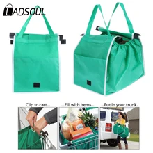 LADSOUL 1 шт. складная сумка для похода в магазин Экологичная многоразовая большая тележка для покупок в супермакете Большая вместительная сумка-тоут
