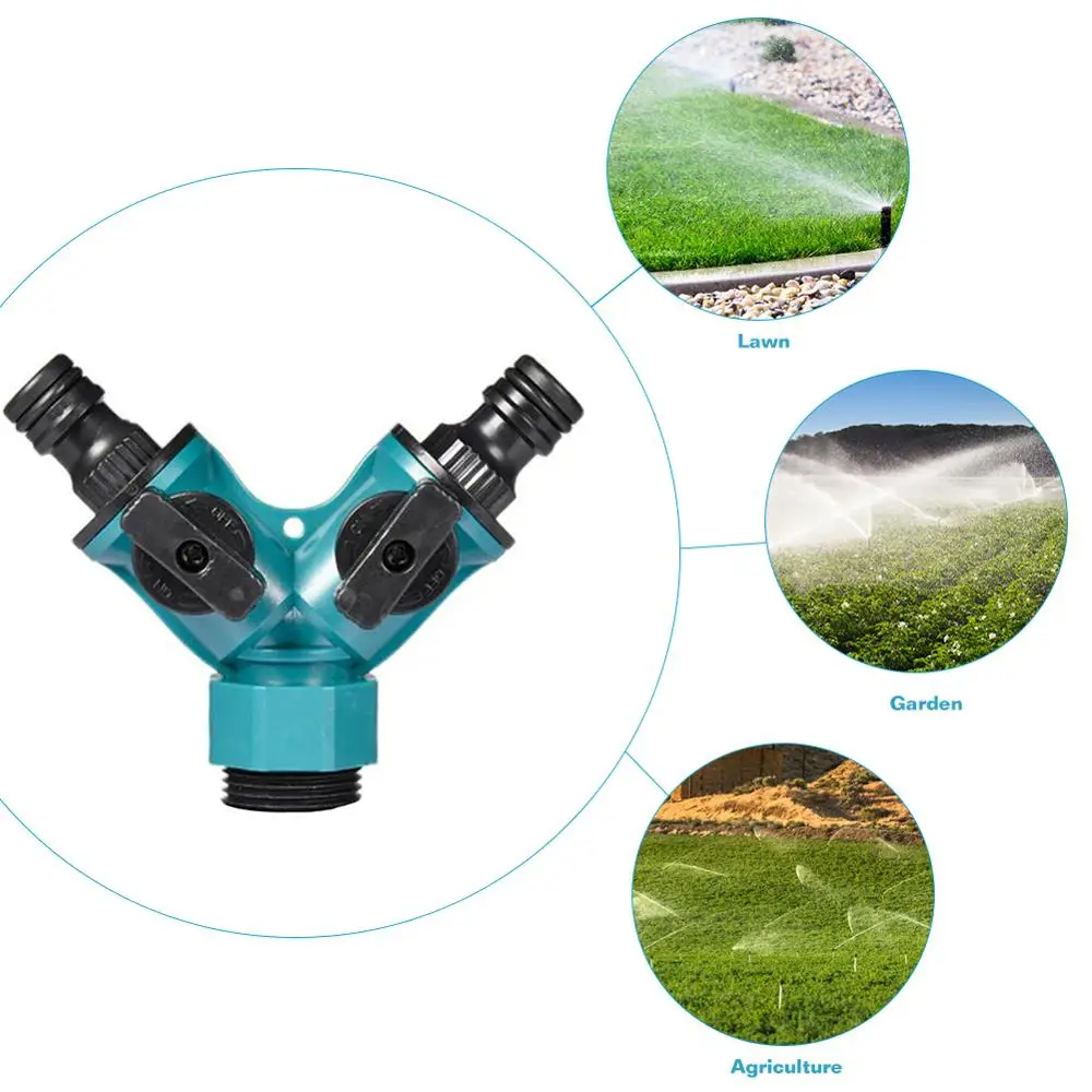 Faucet Y-type Distribution Plastic Switch Water Pipe Double Head Small Nozzle Saving Watering Irrigation Tool Kits Faucet Y-type Distribution Plastic Switch Water Pipe Double Head Small Nozzle Saving Watering Irrigation Tool Kits