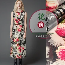 118 см шелк стрейч ткань МЕТР 19 мм цифровой струйный шелк ткань для платья стрейч спандекс ткань оптом шелковая ткань