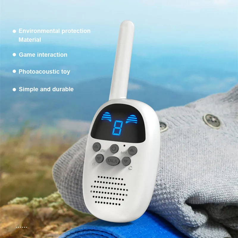 2pcs Cute Mini Walkie Talkie 9 Channels Portable Wireless Two Way Radio Station Best Christmas Gift 4