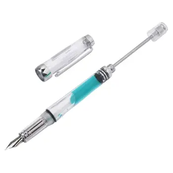 

Transparent Vacuum Negative pressure Fountain Pen EF/F Nib 0.38/0.5mm Ink Pen Business Gift 77HA