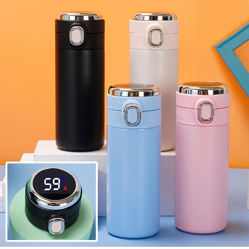 Led Digital Temperature Display Thermos Bottle Stainless Steel 304