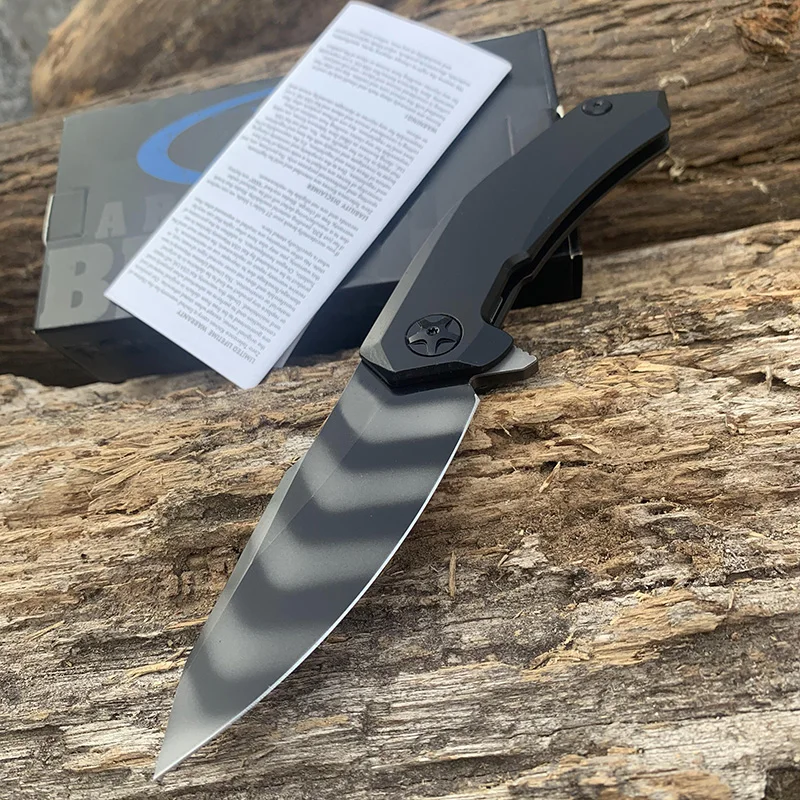 

ZT 0095 titanium alloy handle Hiking knife S90V blade 59 Hardness CNC precision machining Screws