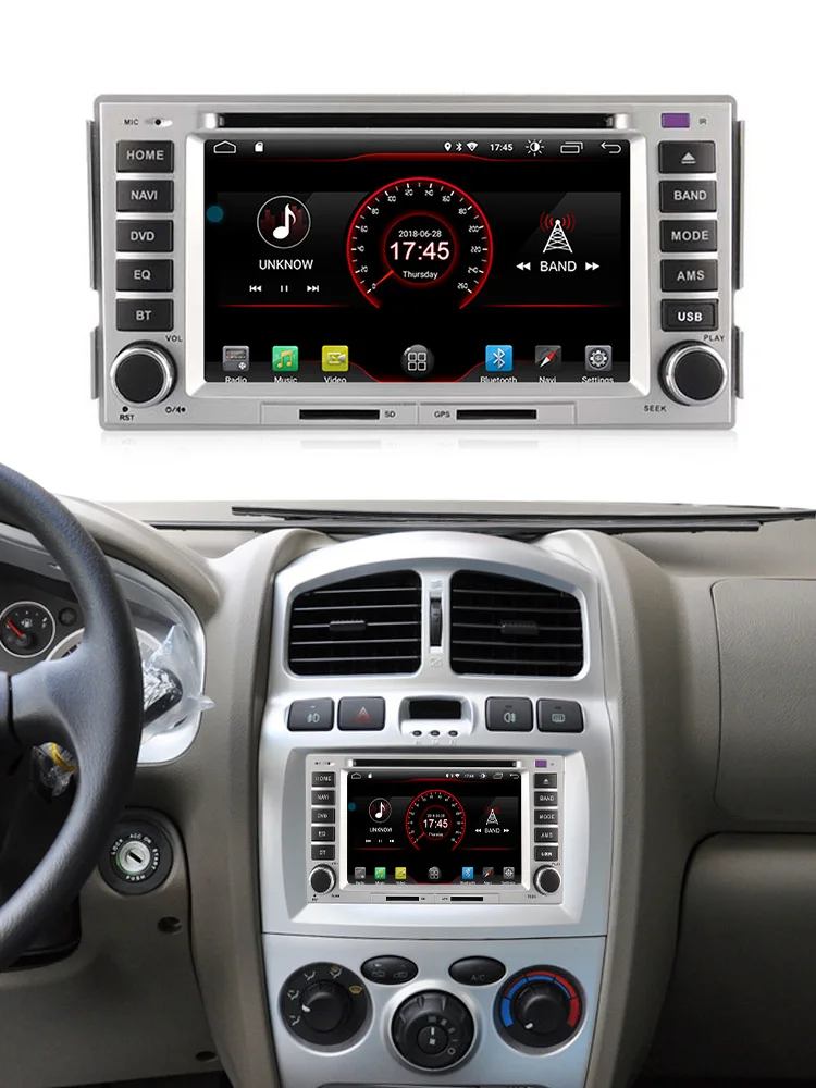 2din Android 9,0 автомобильный Радио dvd-плеер для HYUNDAI SANTA FE 2006 2007 2008 2009 2010 2011 2012 Мультимедиа gps навигация wifi RDS