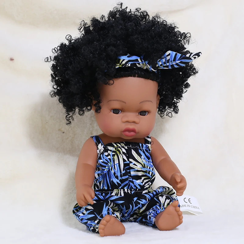 35CM American Reborn Black Baby Doll Bath Play Full Silicone Vinyl Baby Dolls Lifelike Newborn Baby Doll Toy Girl Christmas Gift 22