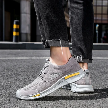 

Suede Leather Men Casual Shoes Retro Lace Up Sneakers Handmade Low-Top Men Shoes British Style Outdoor Shoes Men