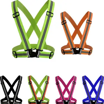 

Reflective Vest High Visibility Unisex Outdoor Running Cycling Safety Vest Adjustable Elastic Strap Fluorescence Work Wholesale