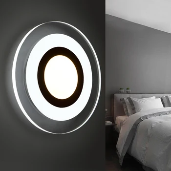 

LED Modern Acrylic ceiling lights 8W Warm white+9W white for hallway balcony corridor light lamps Indoor Lighting Fixture #